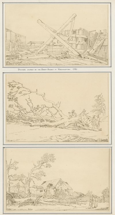 Damage Caused by the Great Storm at Roehampton, 1780 by English School