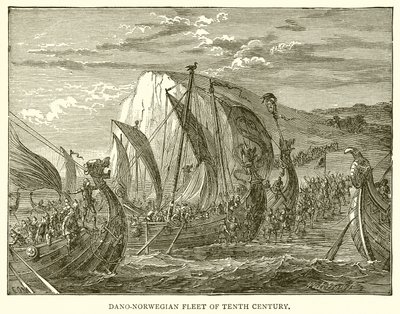 Dano-Norwegian Fleet of the Tenth Century by English School