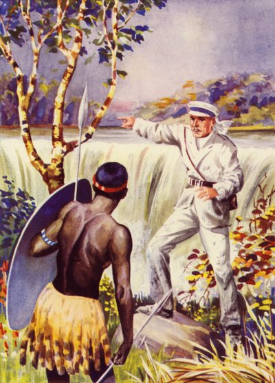 David Livingstone at the Victoria Falls by English School