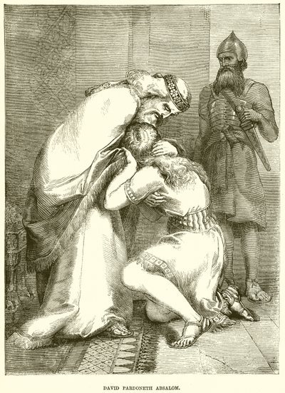 David Pardoneth Absalom by English School