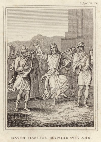 David Dancing before the Ark by English School