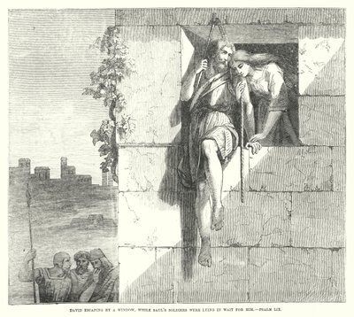 David Escaping by a Window, While Saul