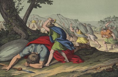 David Slaying Goliath by English School