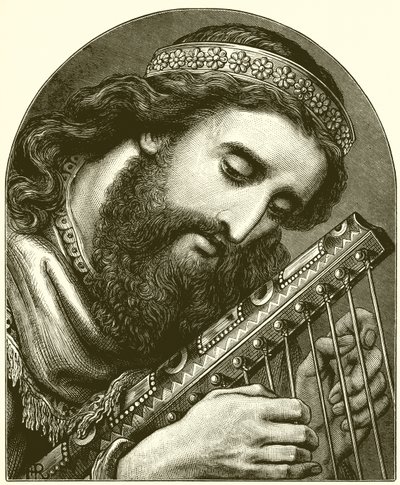 David the Psalmist by English School