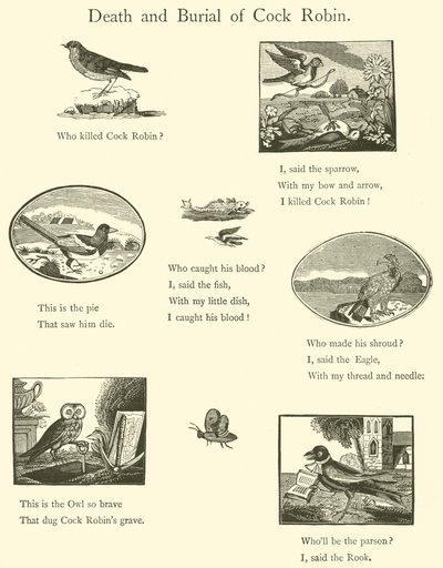 Death And Burial Of Cock Robin by English School