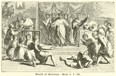 Death of Ananias by English School