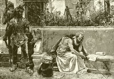 Death of Archimedes by English School