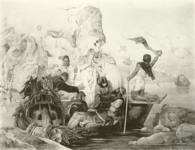 Death of Barbarossa by English School