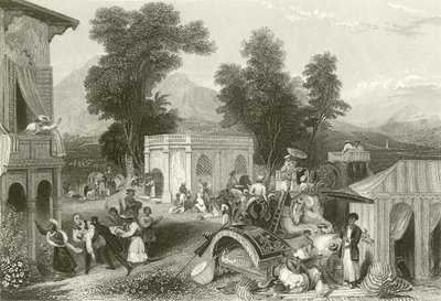 Death of Bishop Heber by English School