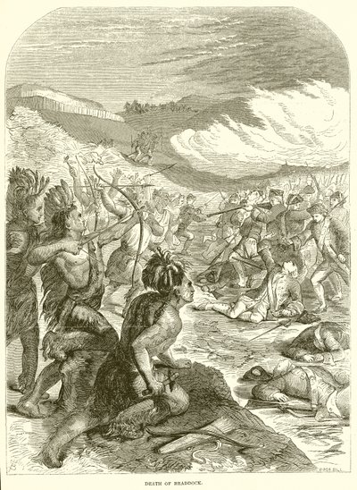 Death of Braddock by English School