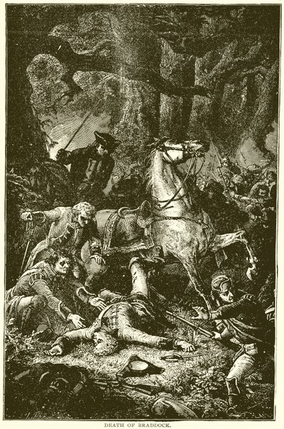 Death of Braddock by English School