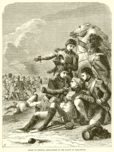 Death of General Abercrombie at the Battle of Alexandria by English School