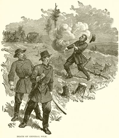 Death of General Polk by English School