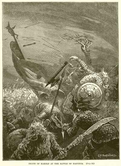 Death of Harold at the Battle of Hastings by English School