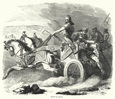 Death of Josiah (engraving) by English School