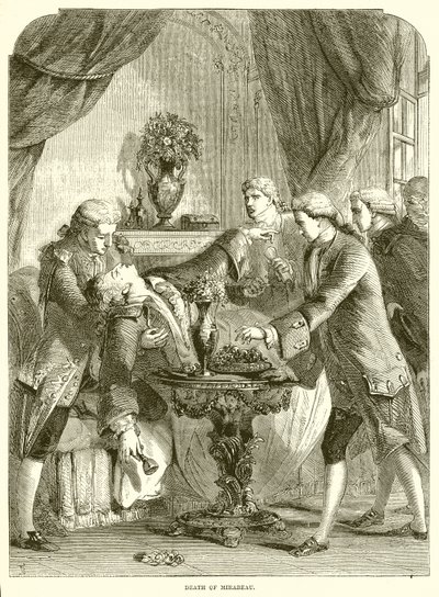 Death of Mirabeau by English School