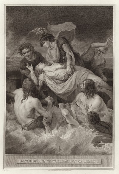 Death of Prince William, Son of Henry I by English School