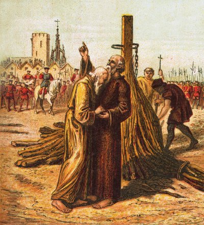 Death of Ridley and Latimer by English School