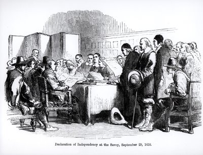 Declaration of Independency at the Savoy, 29th September 1658 by English School