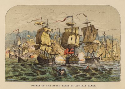 Defeat of Dutch fleet by Admiral Blake by English School