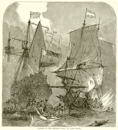 Defeat of the French Fleet by Lord Howe by English School