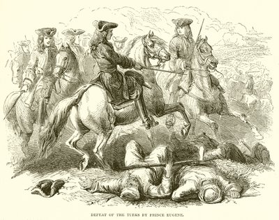 Defeat of the Turks by Prince Eugene by English School