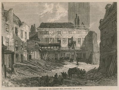 Demolition of the Saracens Head, Snow Hill, London by English School