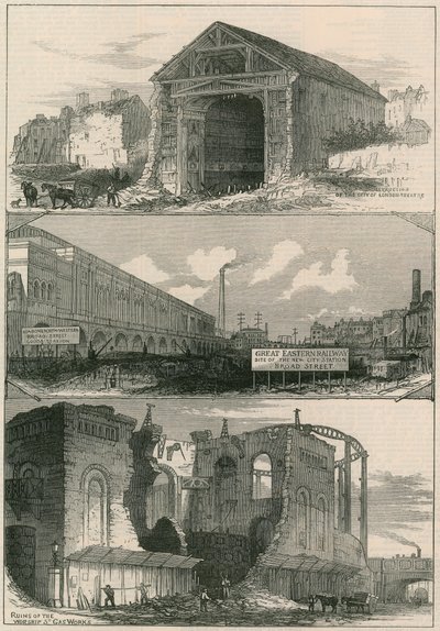 Demolitions for the Great Eastern Railway Extensions to Broad Street by English School