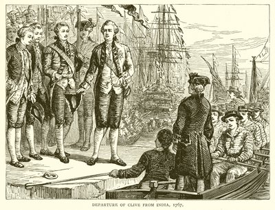 Departure of Clive from India, 1767 by English School