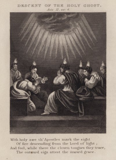 Descent of the Holy Ghost, Acts 2:4 by English School
