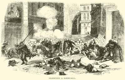 Deserting a Barricade, April 1871 by English School