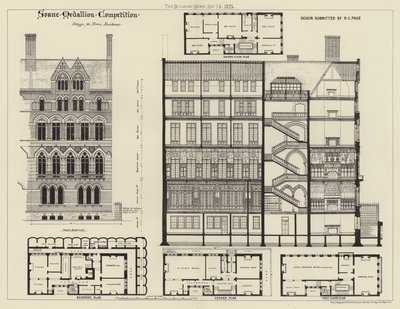 Design for Town Residence by English School