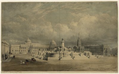 Design for a National Naval Monument for Trafalgar Square by English School