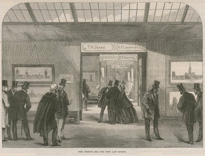 Designs for the New Law Courts by English School