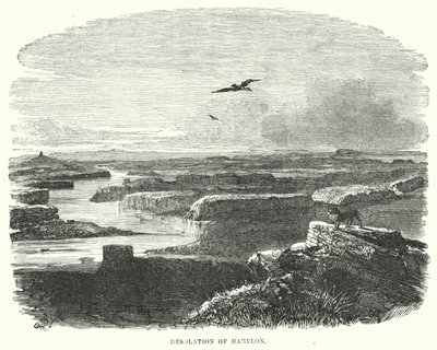 Desolation of Babylon (engraving) by English School