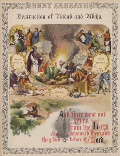 Destruction of Nadab and Abihu by English School