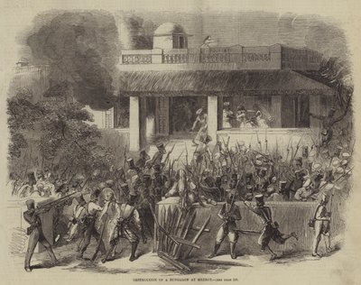 Destruction of a Bungalow at Meerut by English School