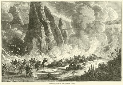 Destruction of Petroleum Casks by English School