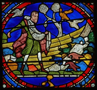 Detail from one of the Bible Windows depicting the parable of the Sower by English School