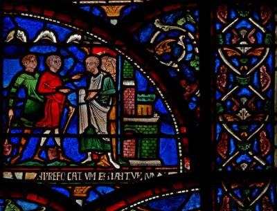 Miracle Window depicting a scene from the rescuing of William of Gloucester (detail) by English School
