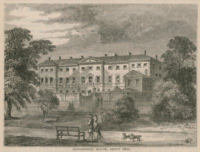 Devonshire House, London, in About 1800 by English School