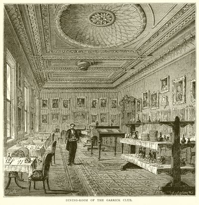 Dining-Room of the Garrick Club by English School