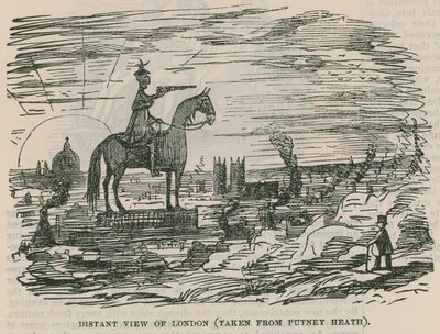 Distant view of London (taken from Putney Heath) by English School