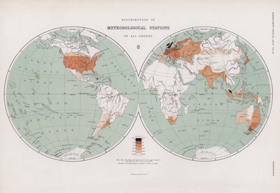 Distribution of Meteorological Stations of All Orders by English School