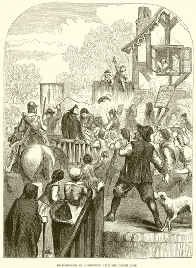 Disturbances in Connection with the Popish Plot by English School
