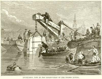 Diving-Bell Used in the Construction of the Thames Tunnel by English School