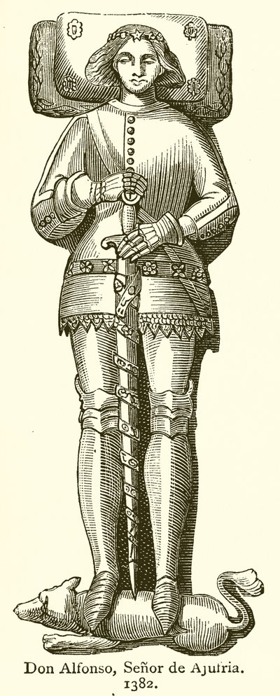 Don Alfonso, Lord of Ajufria. 1382 by English School