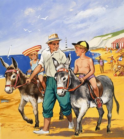 Donkey Rides on the Beach by English School