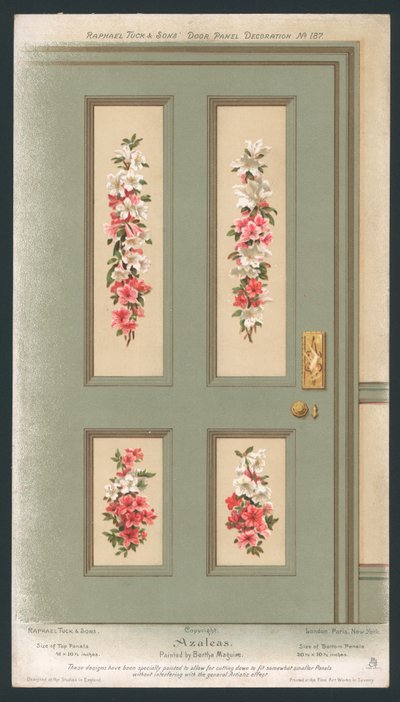 Door Panel Decoration by English School