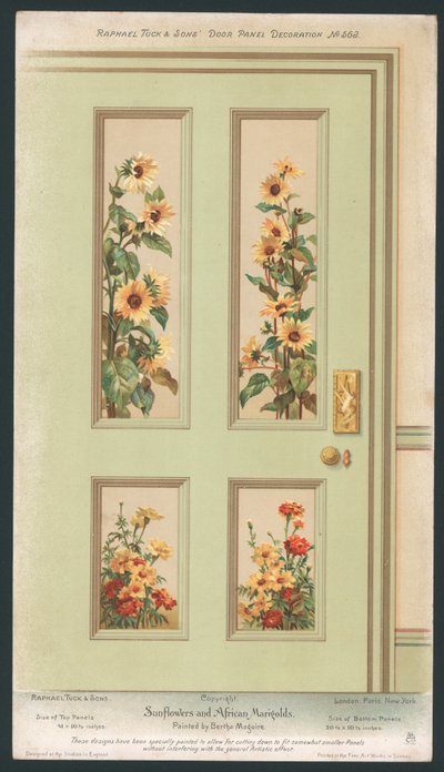 Door Panel Decoration by English School